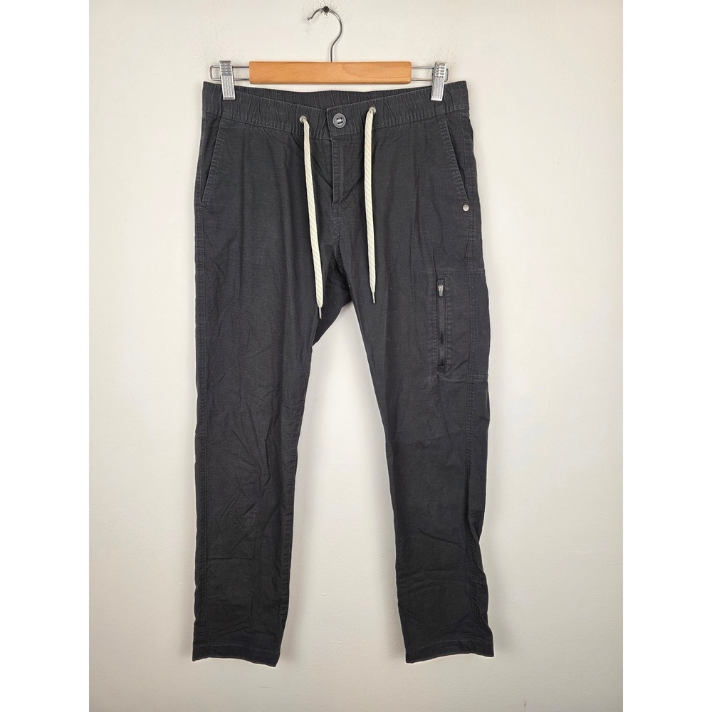Vuori Ripstop Pant Women Small Gray‎ Elastic Waist Drawstring VW401 Utility